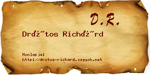 Drótos Richárd névjegykártya